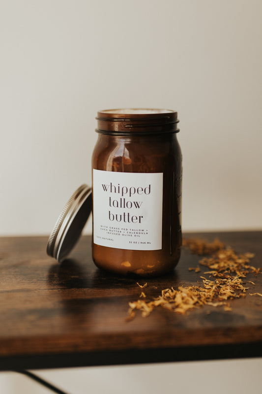 ✨ Family Size 32oz Tallow Jar ✨ (Up to 38% off) Wild Crafted Tallow