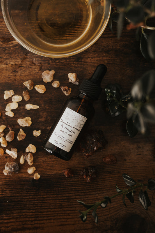 Frankincense and Myrrh Face Oil 🕊️ Wild Crafted Tallow