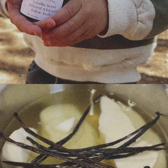Vanilla Bean Infused Whipped Tallow Butter 🍦 Wild Crafted Tallow